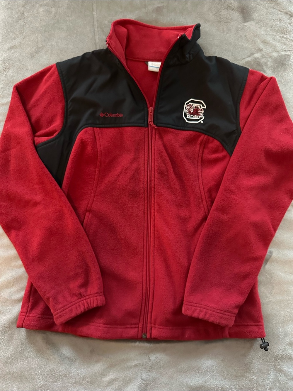 Columbia Women’s Red & Black Zip Fleece Jacket - Gamecocks Logo
